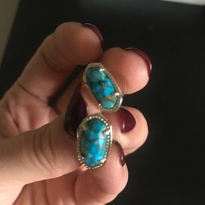 Kendra Scott Betty earrings bronzed veined